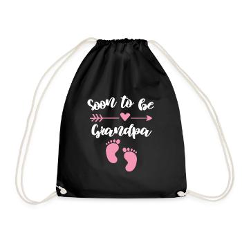 Bald Oma Spruch Großmutter Design - Turnbeutel - Schwarz - Vorne