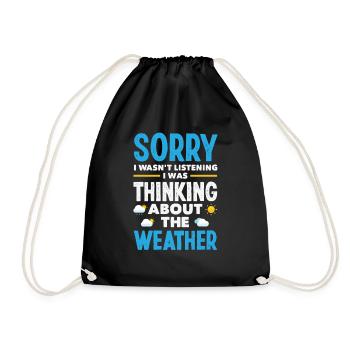 Météorologie amusante Passionnés de météo - Sac de sport léger - noir - Devant