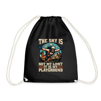 Skydiving The Sky Is Not My Limit Loves Skydive - Turnbeutel - Schwarz - Vorne