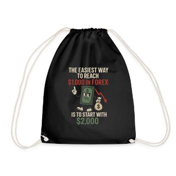 Le moyen le plus simple de 1 000 $ Forex Funny Trader - Sac de sport léger - noir - Devant