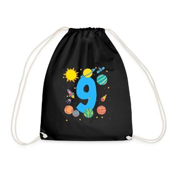 Space Adventure Number Nine - Drawstring Bag - black - Front