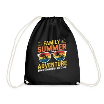 Vacances d’été en famille 2025 - Sac de sport léger - noir - Devant