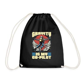 Parachutisme Gravity est mon copilote adore le parachutisme - Sac de sport léger - noir - Devant