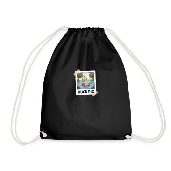 Funny Duck Picture Duck Pic - Drawstring Bag - black - Front