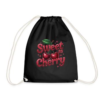 Sweet as cherry - Drawstring Bag - black - Front