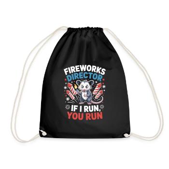 Fireworks director opossum - Turnbeutel - Schwarz - Vorne
