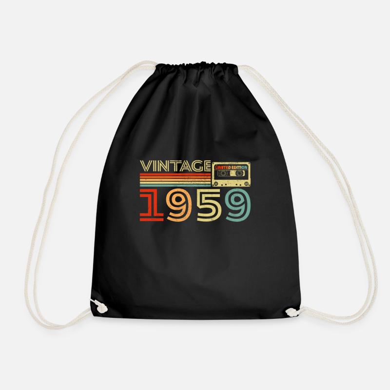 1959 Vintage Retro Geburtstagsgeschenk - Turnbeutel - Schwarz