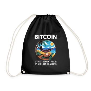 Bitcoin - Turnbeutel - Schwarz - Vorne