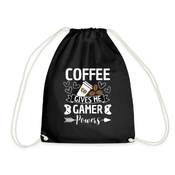 Café drôle gamer disant jeu - Sac de sport léger - noir - Devant