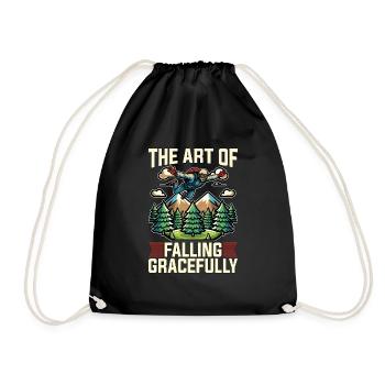 Skydiving The Art Of Falling Gracefully Skydive - Drawstring Bag - black - Front