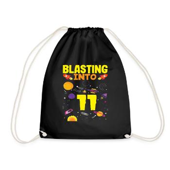 Space adventure with 11 planets - Drawstring Bag - black - Front
