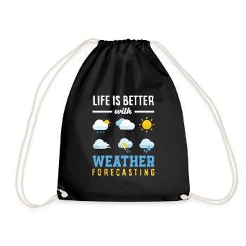 Météorologie amusante Passionnés de météo - Sac de sport léger - noir - Devant