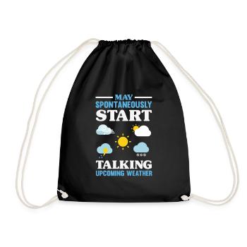 Météorologie amusante Passionnés de météo - Sac de sport léger - noir - Devant