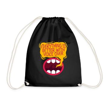 Commentator Sports Presenter - Drawstring Bag - black - Front