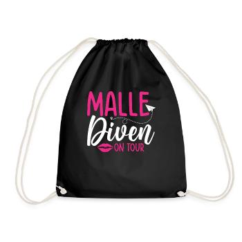 Malle Divas on Tour - Drawstring Bag - black - Front