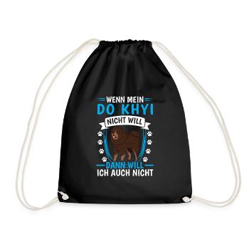 Do Khyi doesn't want a Tibetan mastiff either - Drawstring Bag - black - Front
