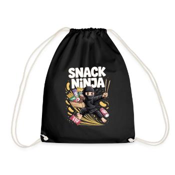 Snack Ninja – Angriff der Leckereien - Turnbeutel - Schwarz - Vorne