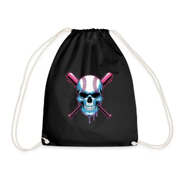 Baseball Skull Batte de Baseball - Sac de sport léger - noir - Devant