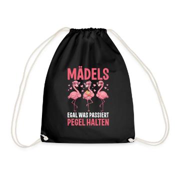 Girls No matter what happens, keep up with the level - Drawstring Bag - black - Front