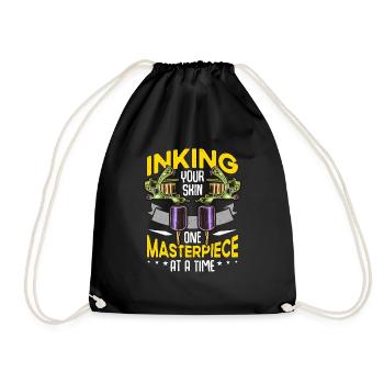 Tattoo Artist Inking Your Skin Tattoo Enthusiast - Drawstring Bag - black - Front