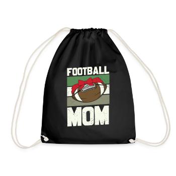 Football Mom Vintage Sports Design - Turnbeutel - Schwarz - Vorne