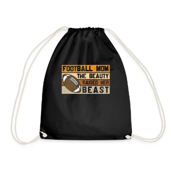 Football Mom Beauty and Beast Theme - Turnbeutel - Schwarz - Vorne