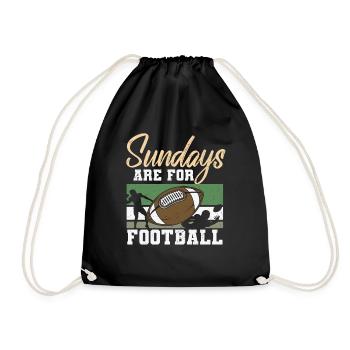 Les dimanches sont consacrés à la conception du football - Sac de sport léger - noir - Devant