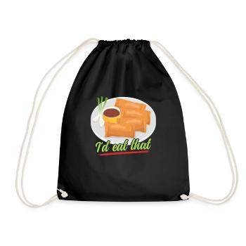 Lumpia Spring Roll Loempia Gift - Drawstring Bag - black - Front
