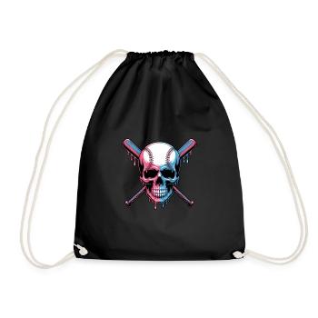 Baseball Skull Batte de Baseball - Sac de sport léger - noir - Devant