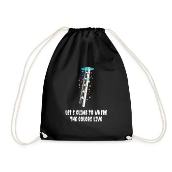 Grimpons là où vivent les couleurs - Sac de sport léger - noir - Devant