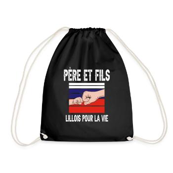 père et fils papa lille lillois fête des pères - Sac de sport léger - noir - Devant