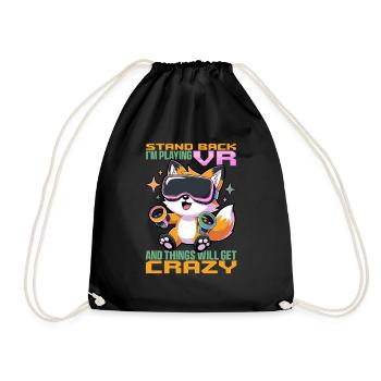 Gaming Fox VR Gamer - Drawstring Bag - black - Front