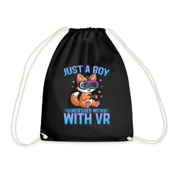 Gaming Fox VR Gamer - Turnbeutel - Schwarz - Vorne