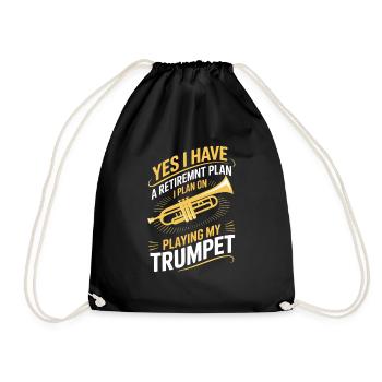 Drôle de trompettes de retraite disant - Sac de sport léger - noir - Devant