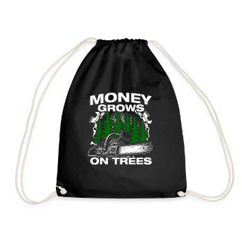 L’argent pousse sur les arbres, les cabanes en bois, les bûcherons - Sac de sport léger - noir - Devant