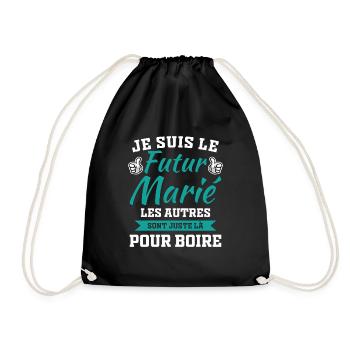 Je suis le futur marié humour cadeau futur marié - Sac de sport léger - noir - Devant