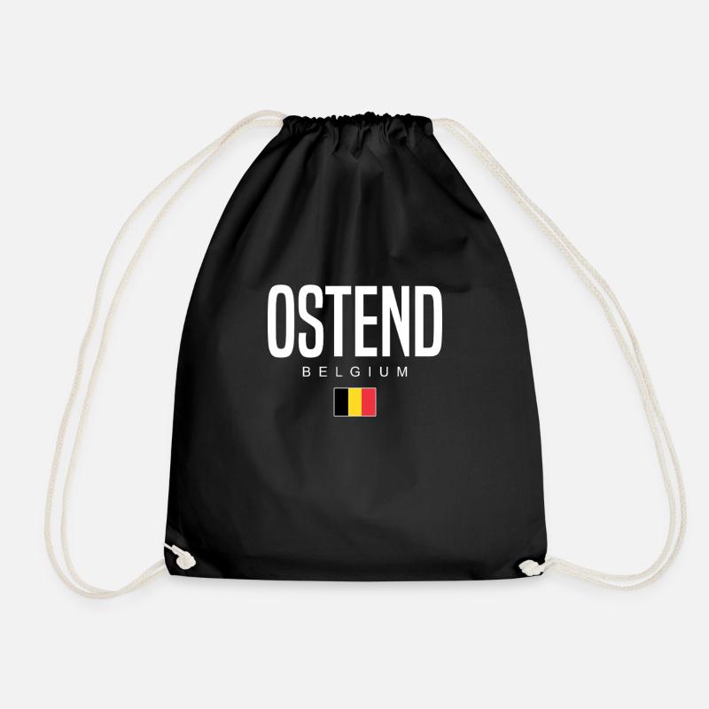 Ostend Belgien - Turnbeutel - Schwarz