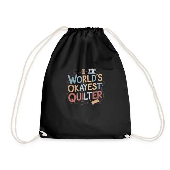 Quilting drôle disant mondes Okayest Quilter - Sac de sport léger - noir - Devant