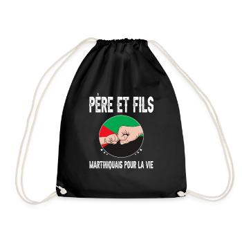 père fils papa martiniquais martinique fête pères - Sac de sport léger - noir - Devant