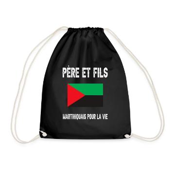 père et fils papa martiniquais martinique - Sac de sport léger - noir - Devant