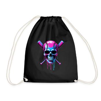 Baseball Skull Batte de Baseball - Sac de sport léger - noir - Devant