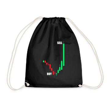 Acheter Vendre Bourse Trader Boursier - Sac de sport léger - noir - Devant