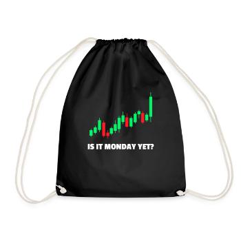 Is it monday yet? Stock Market Exchange Trader - Drawstring Bag - black - Front