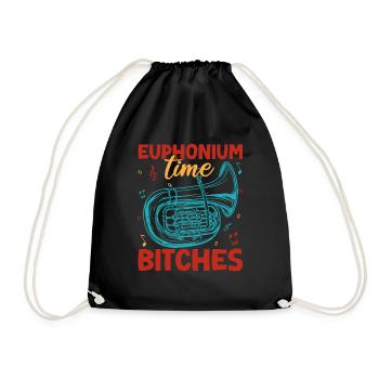 Euphonium Time Bitches Baritone Marching Band - Drawstring Bag - black - Front
