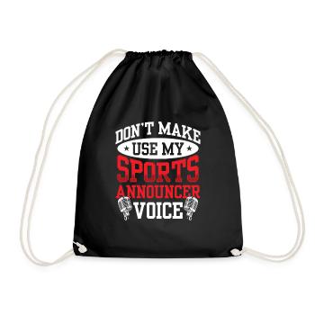 Funny Sports Announcer - Drawstring Bag - black - Front