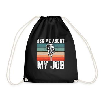 Funny Sports Announcer - Drawstring Bag - black - Front