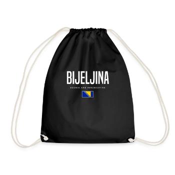 Bijeljina Bosnien und Herzegowina - Turnbeutel - Schwarz - Vorne