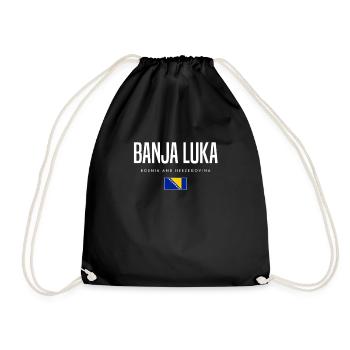 Banjaluka, Bosnie-Herzégovine - Sac de sport léger - noir - Devant