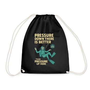 La pression vers le bas est meilleure conception du plongeur - Sac de sport léger - noir - Devant