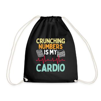 Das Knacken von Zahlen ist mein Cardio - Turnbeutel - Schwarz - Vorne